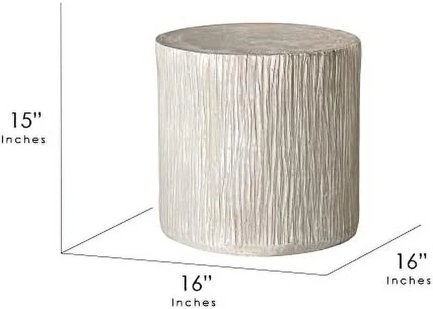 Tree Stump Accent Stool Side End Table Light Brown 15" H L54747
