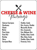 Laminated Poster 24x30 Cheese and Wine Chart Z134811