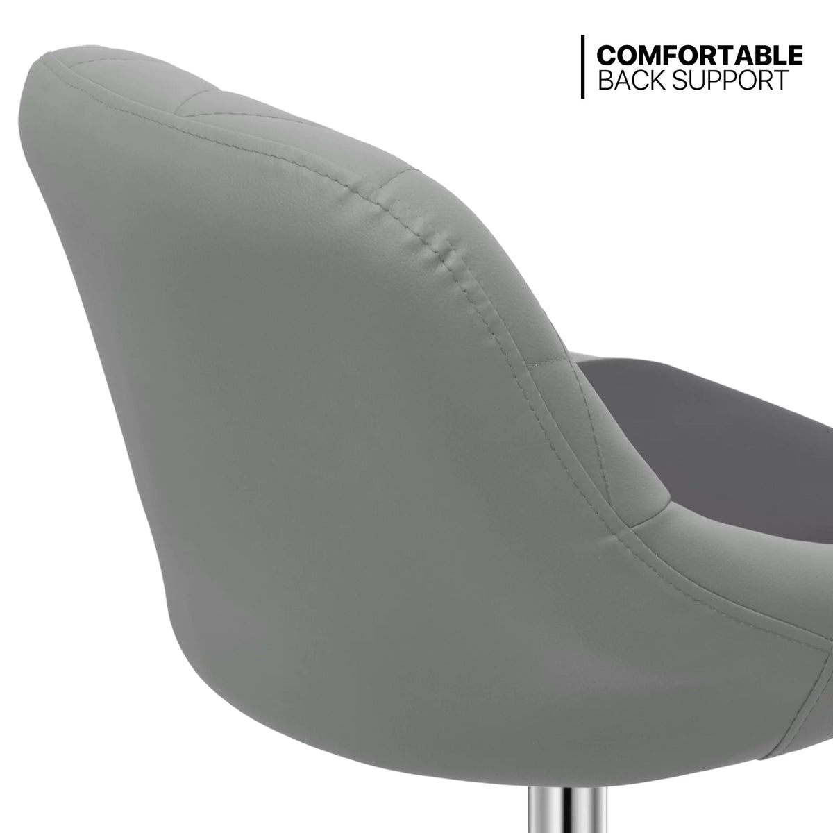 Set of 2 Height Adjustable Faux Leather Bar Stools Q2563