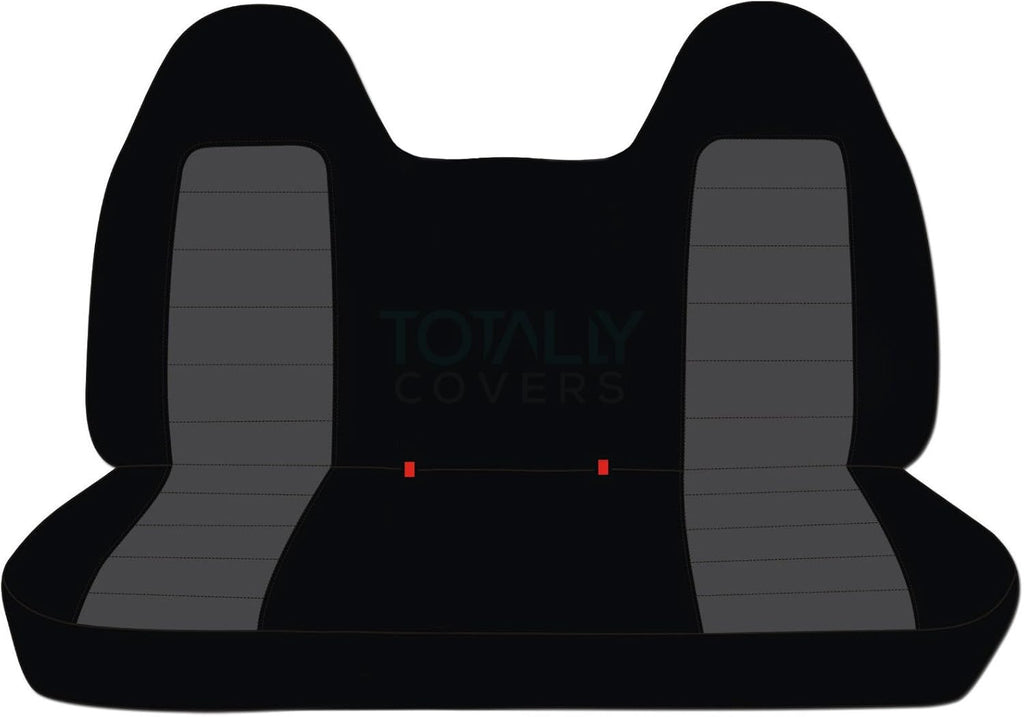Black & Gray Two-Tone Truck Seat Covers for Front Solid Bench A616895