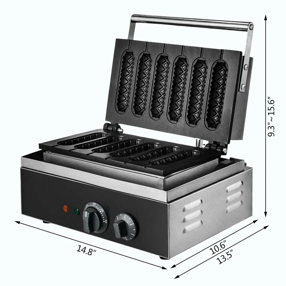 1500W 6 Slice Nonstick Electric Waffle Maker B2902