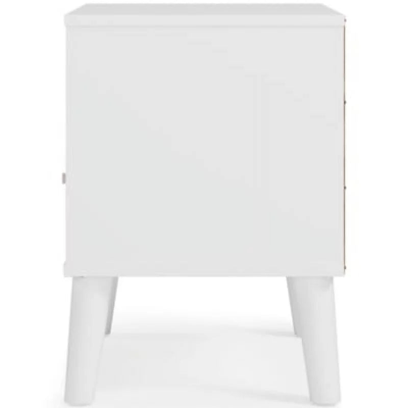 Two-tone Brown White Nightstand F987705
