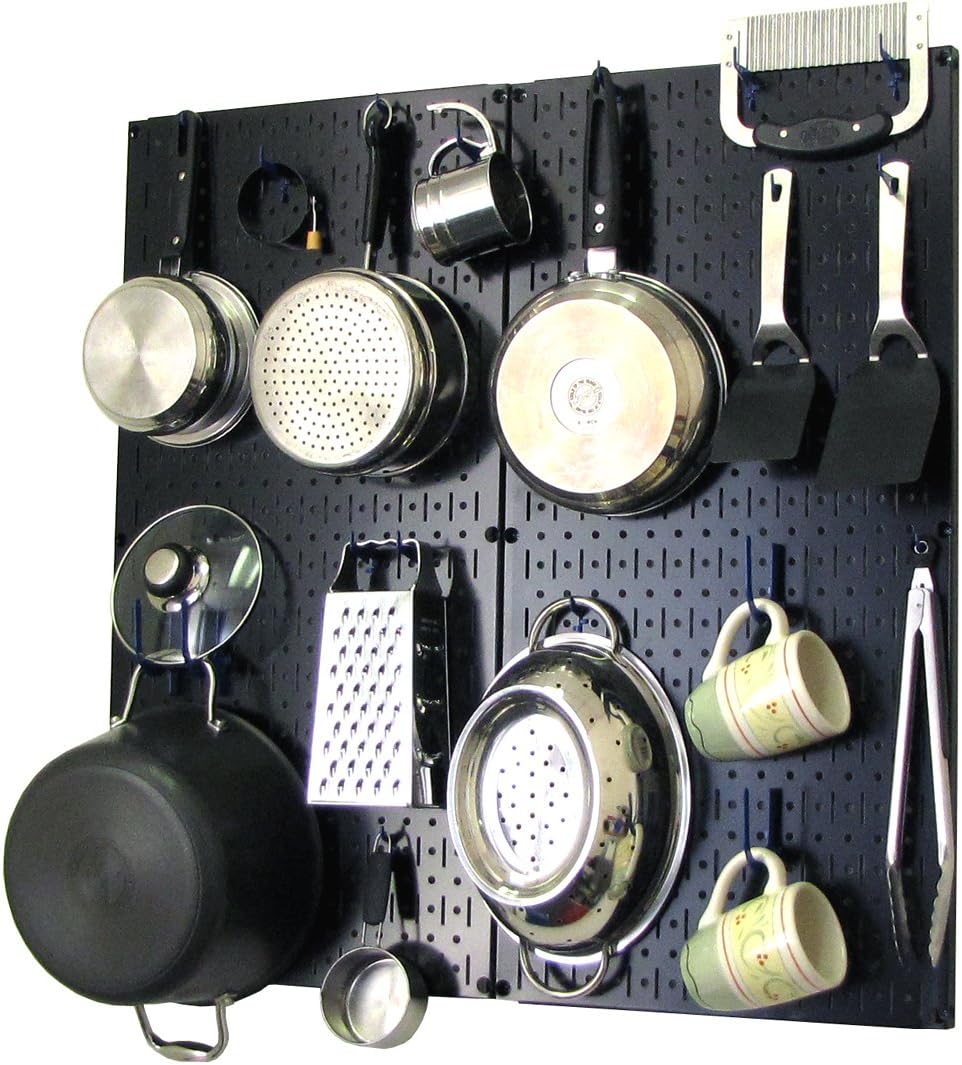 White Pegboard Storage and Organization Kit with Accessories Pack of 2 D43461