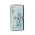 Blue Crib Cross & Rosary Set M84679