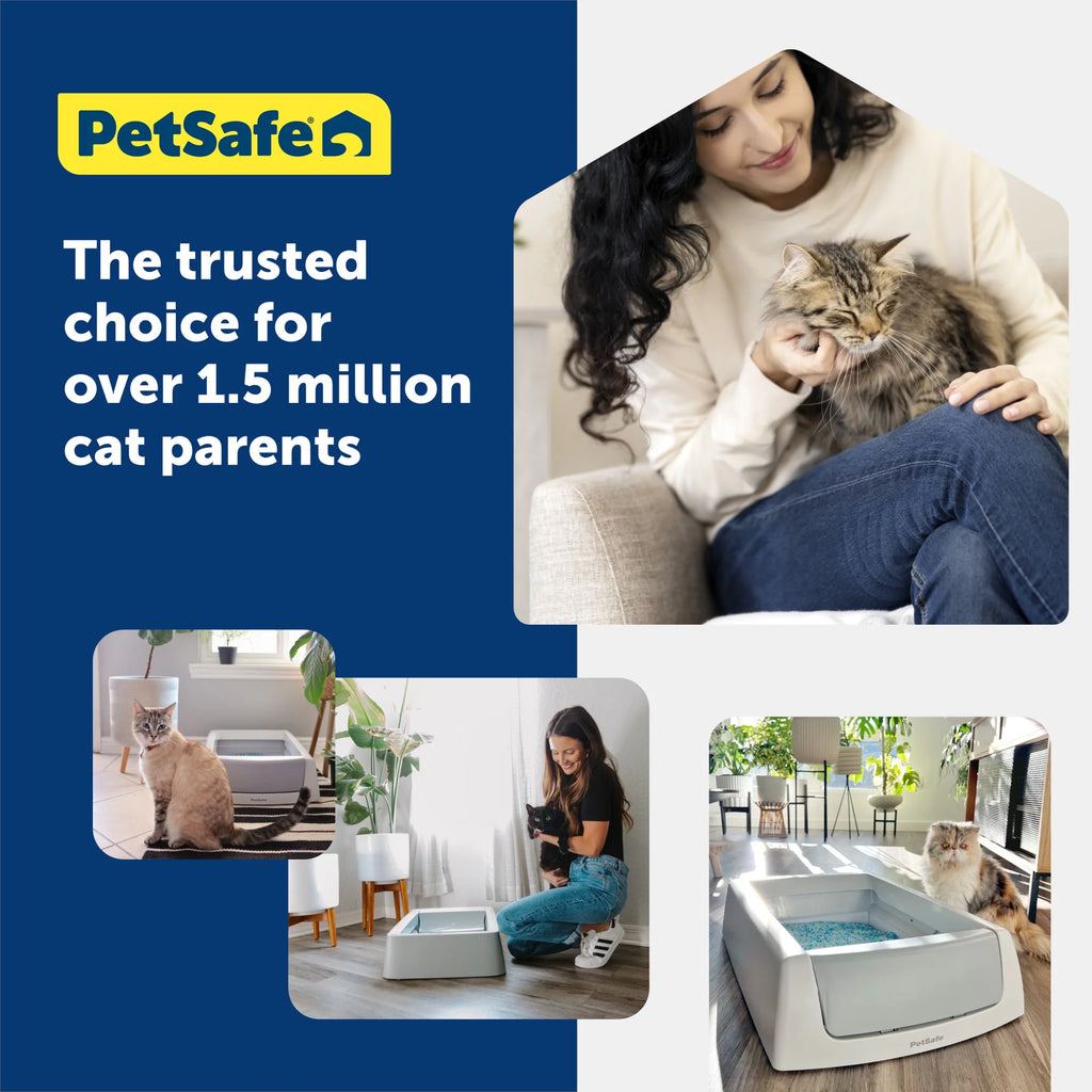 Fragrance-Free Silica Crystals Cat Litter Trays 6-Pack W631179