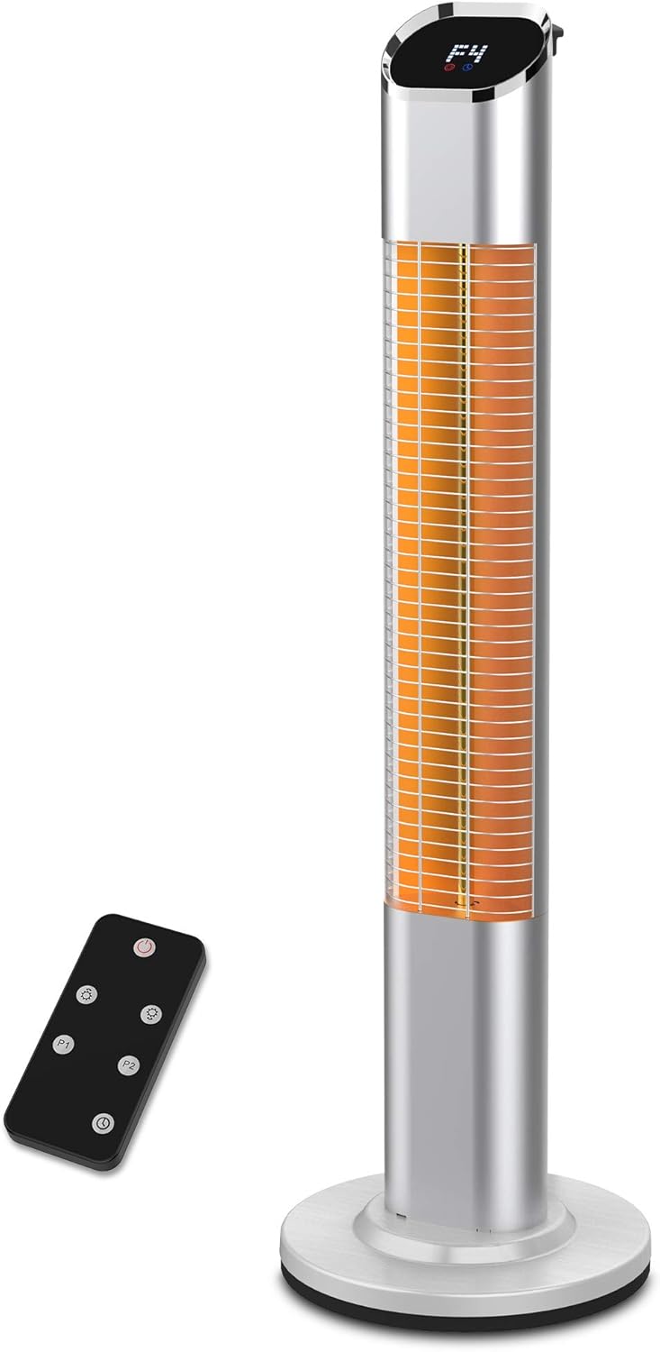 1500W Electric Infrared Standing Heater with Remote Control M6070