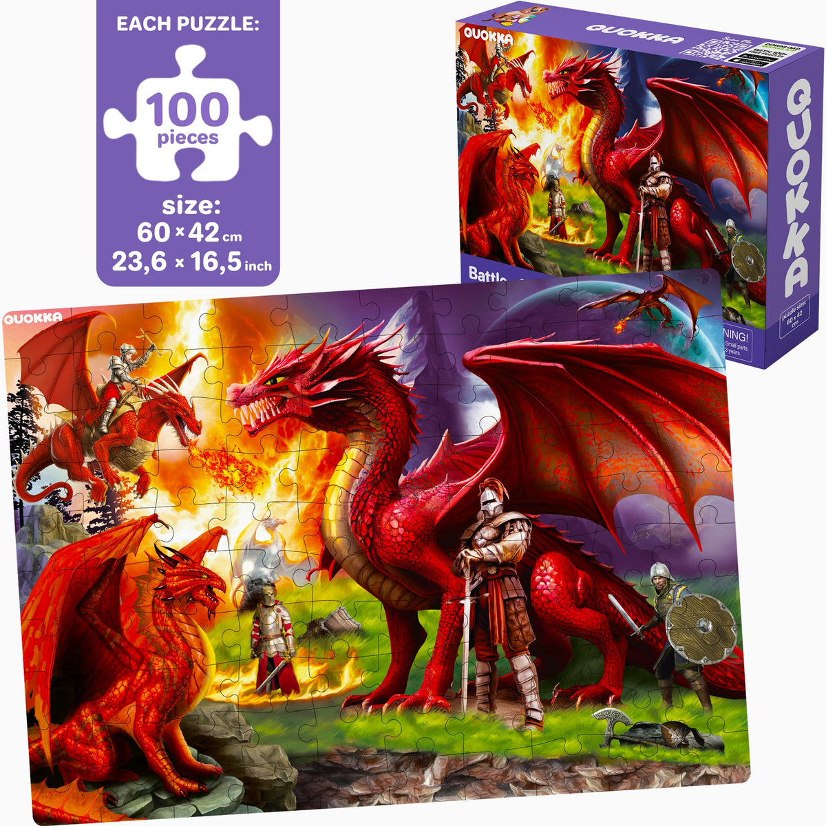 100 Piece Floor Puzzles for Kids Ages 4-6 I76230