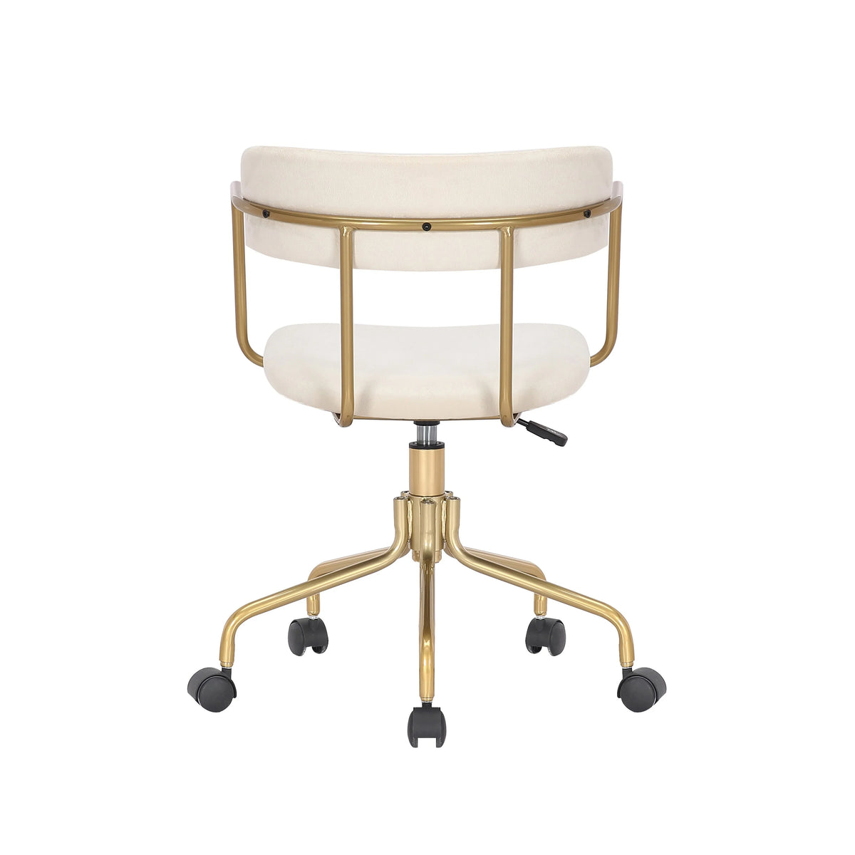 Velvet Office Chair with Gold Chrome Frame and Legs N904151