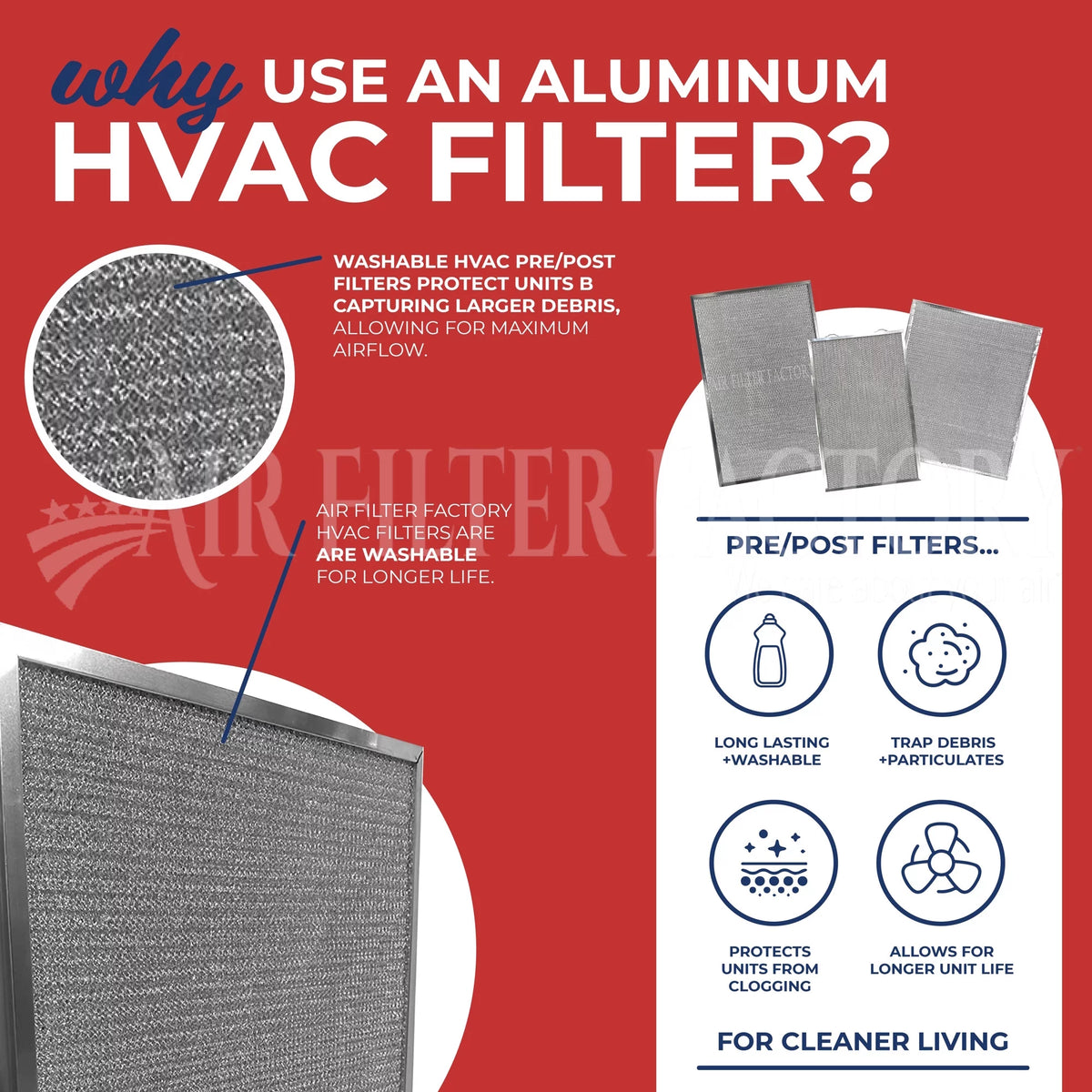 2-Pack Aluminum HVAC Furnace Filter E808626