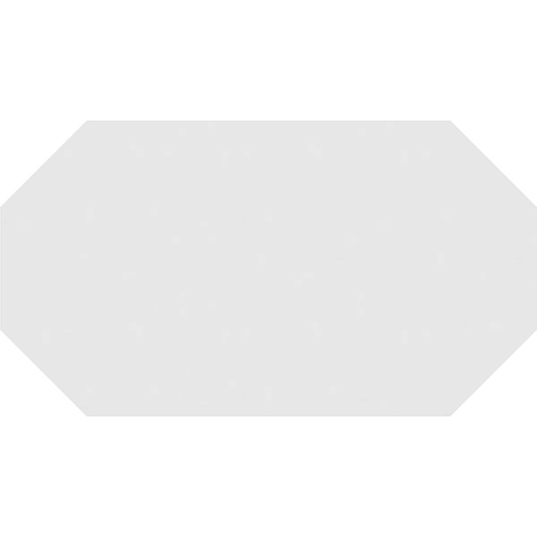 Horizontal Elongated Octagon Surface Mount PVC Gable Vent F3642