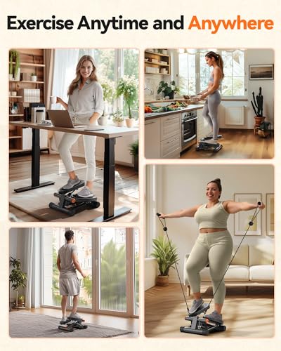 Mini Stepper with Resistance Bands and LCD Monitor K46782
