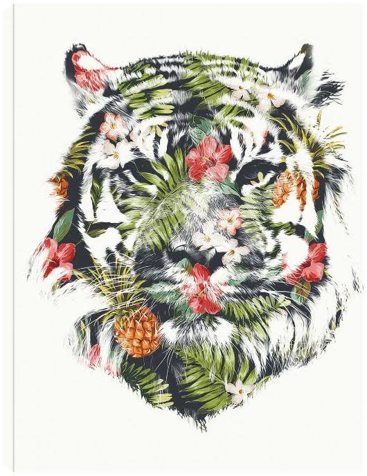Tropical Tiger Canvas Art 24x32 U818712