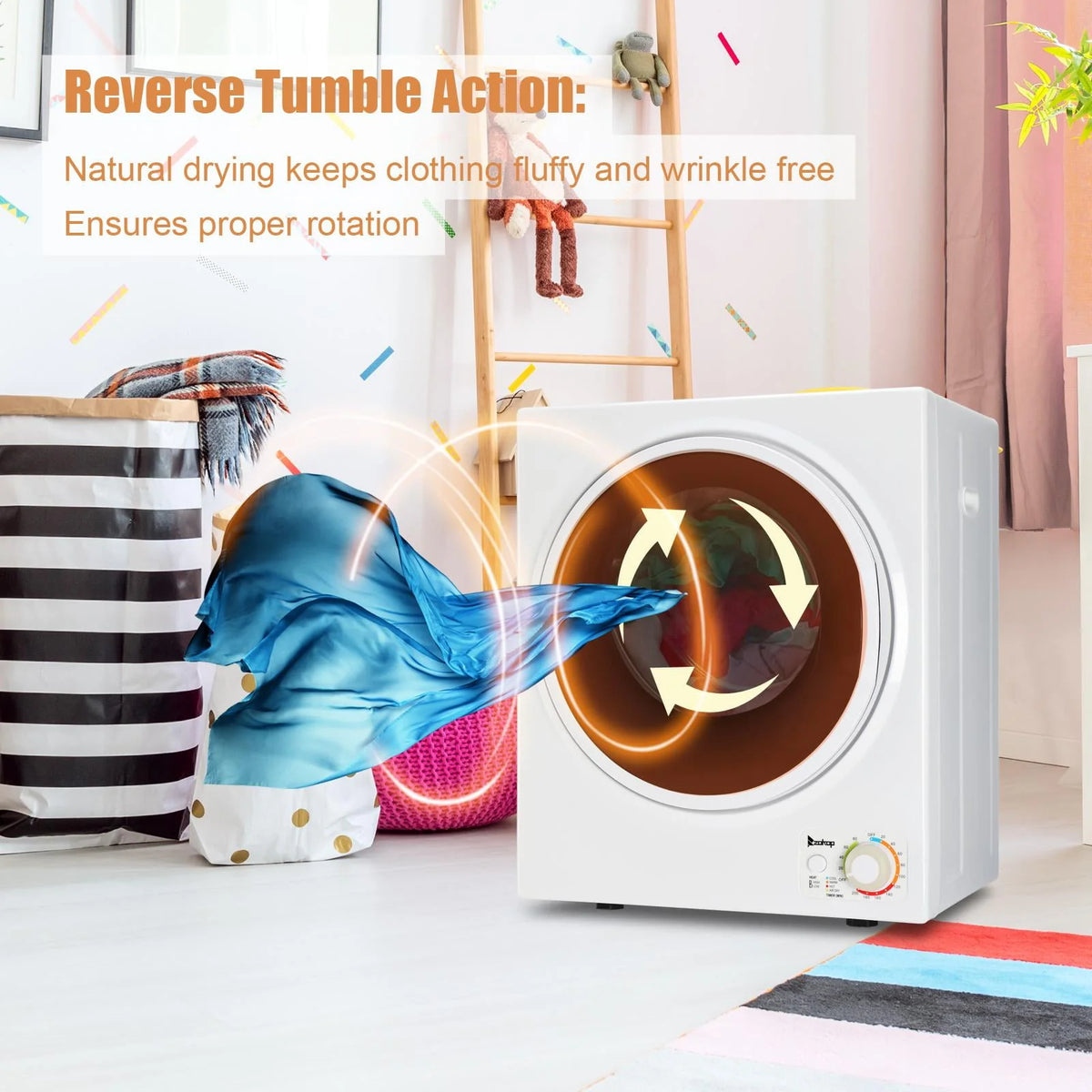 1.6 cu ft Compact Portable Laundry Dryer B581680