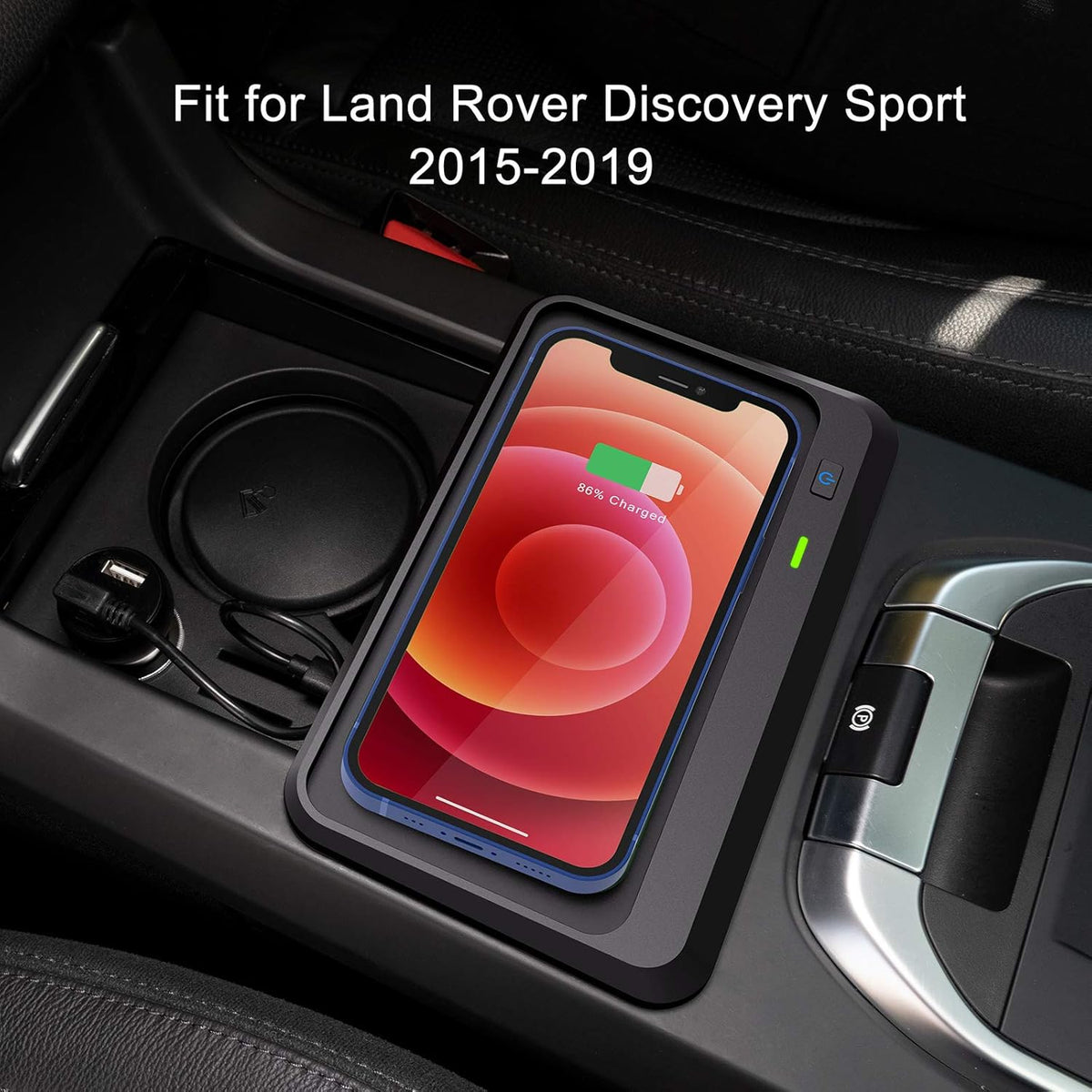 Wireless Charger for Land Rover Discovery Sport 2015 2016 2017 2018 2019, OEM Style Wireless Phone Charging Pad, Pack of 2 O301