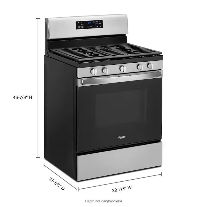 5.0 cu. ft. Gas Range with Self Cleaning and Center Oval Burner in Stainless Steel T7039