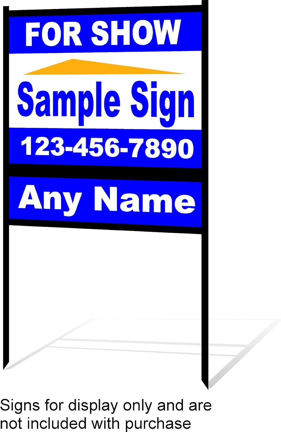18 x 24 Metal H-Frame Yard Sign with Rider, Black (Pack of 3) P327249