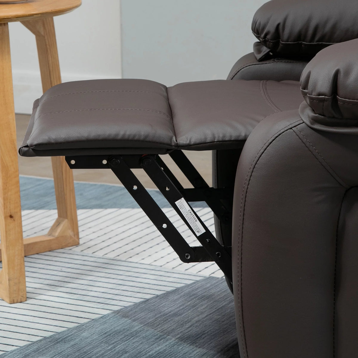 Brown PU Leather Power Lift Recliner Chair G9668