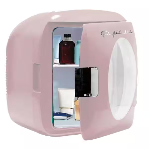 Pink Retro Mini Beverage Fridge O550