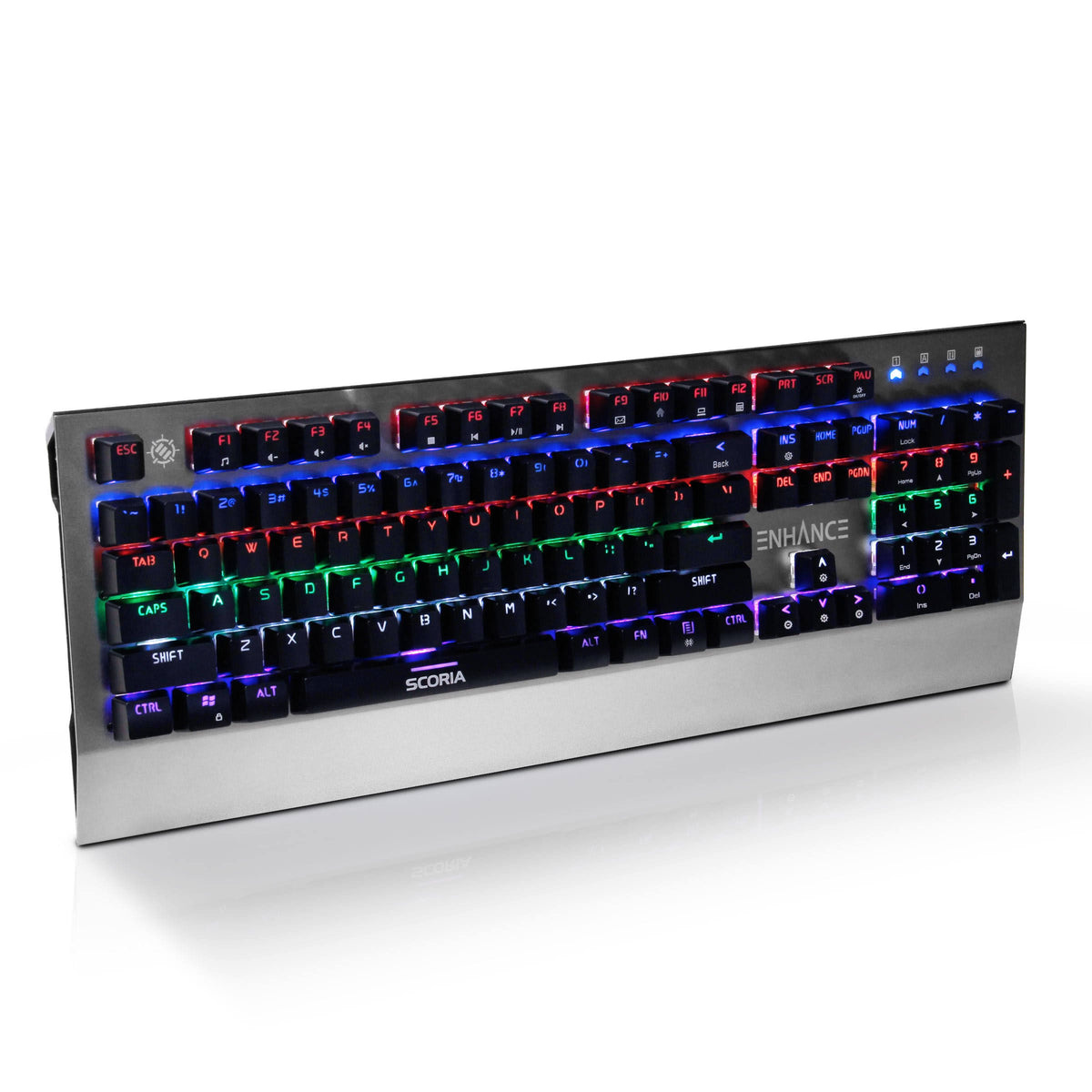 LED Mechanical Gaming Keyboard Red Switches 104 Backlit Keys A909788