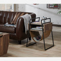 Rustic Oak Open Shelf End Table P481451