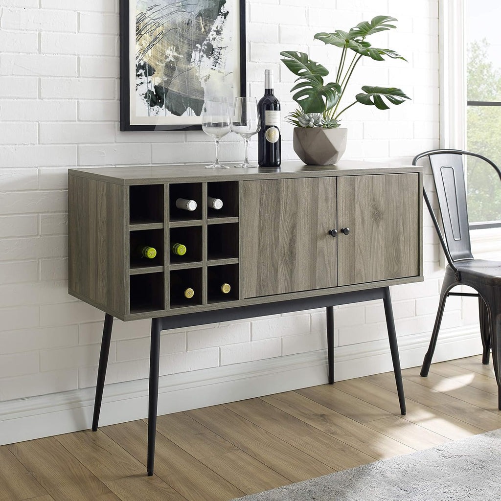 60 Inch Dark Walnut Wood TV Stand with Cabinets and Drawers O503