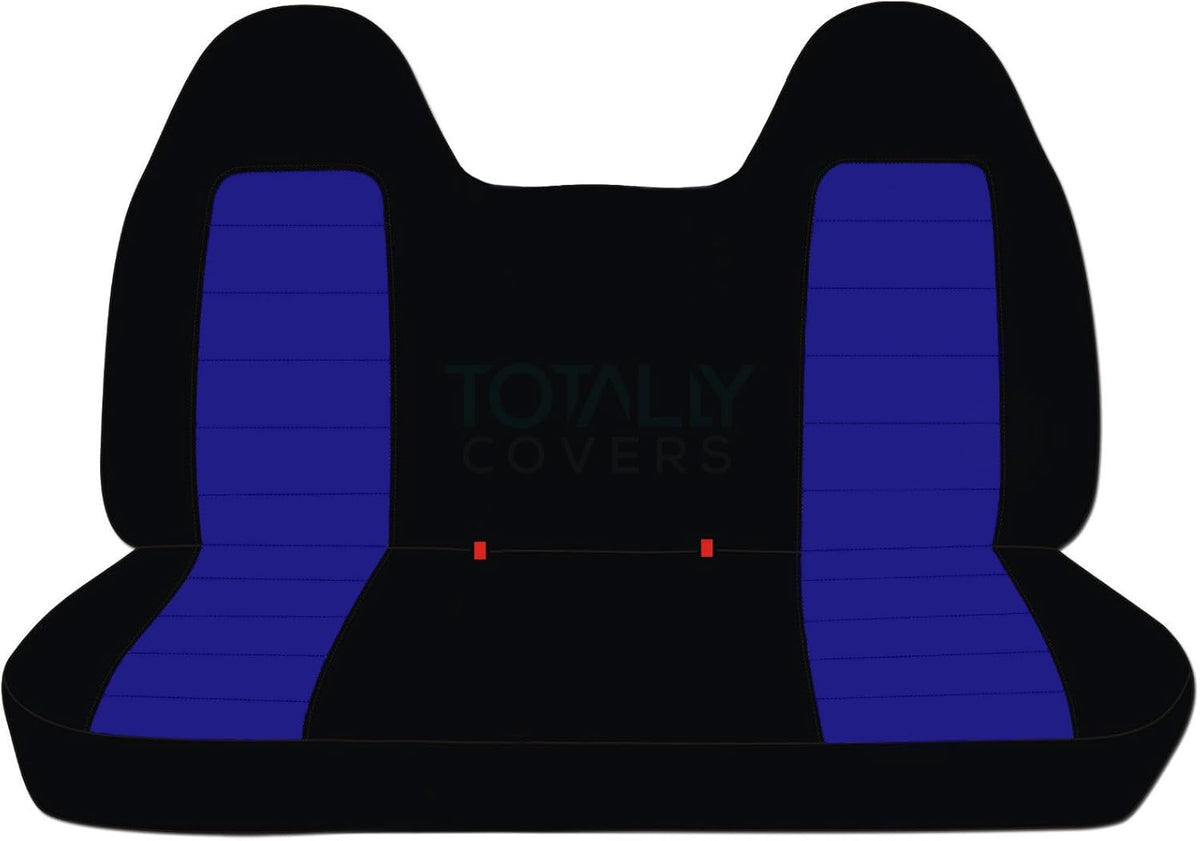 Black & Gray Two-Tone Truck Seat Covers for Front Solid Bench A616895