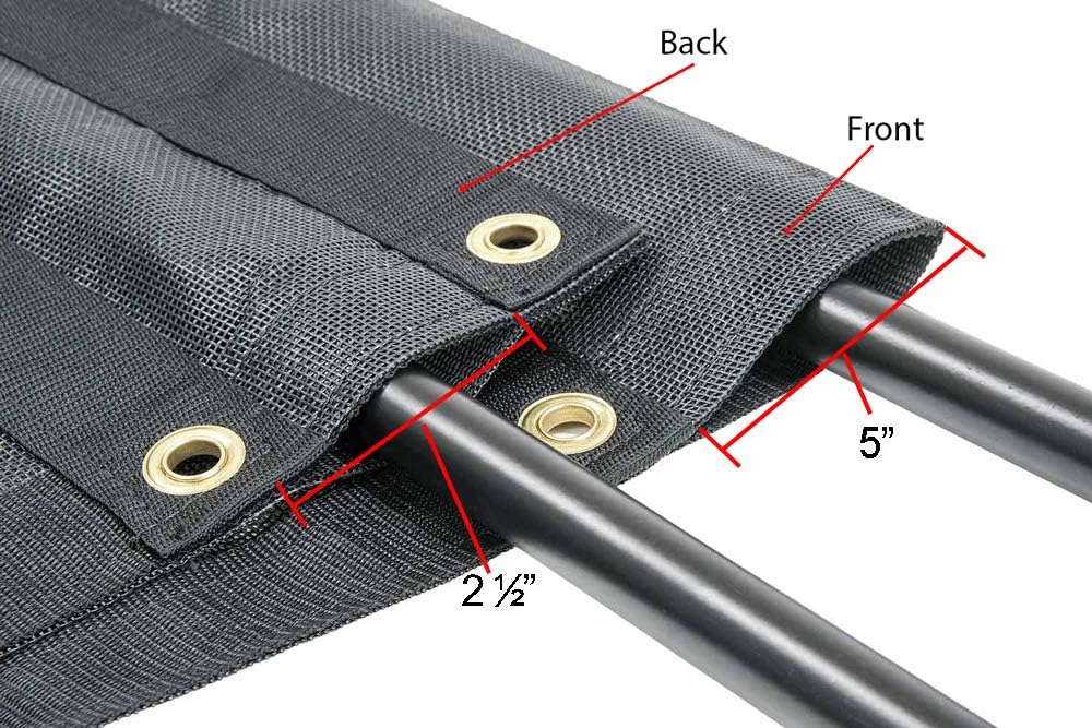 7' x 14' Vinyl Coated Mesh Tarps with 5 Inch 18oz Double Pocket Pack of 2 B450818