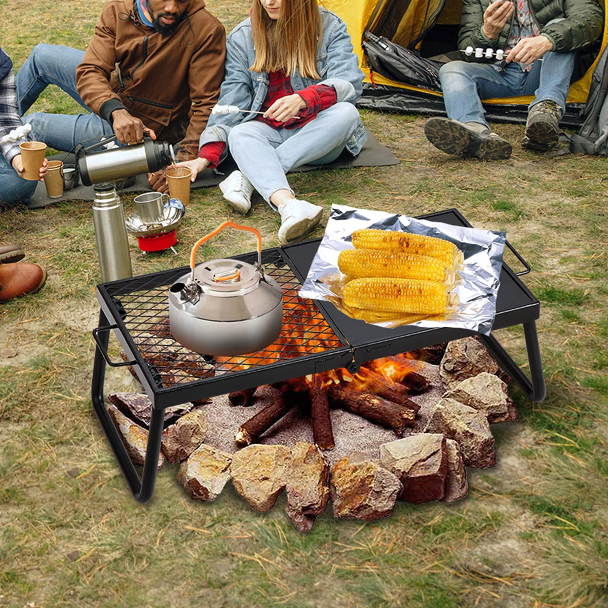 Folding Steel Campfire Grill R58811