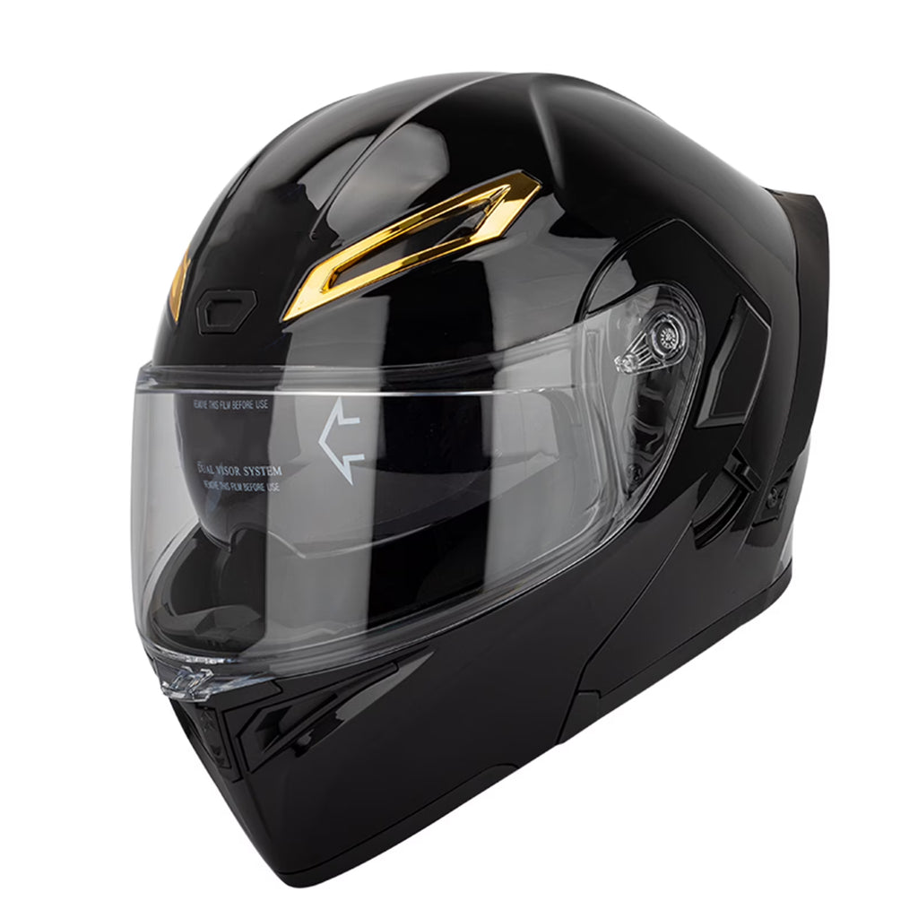 Dual Visor Flip Full Face Motorcycle Helmet with Built-in Sunglasses X5236