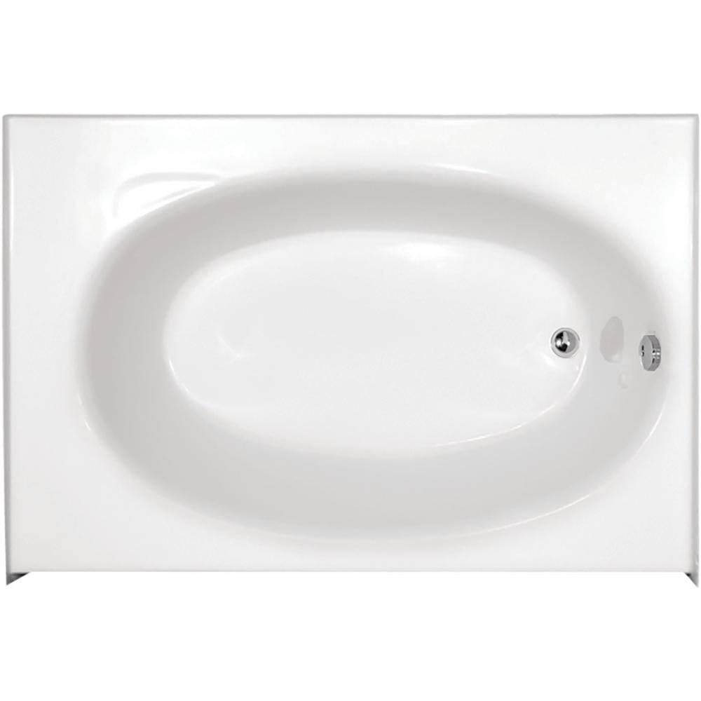 White Rectangular Alcove Bathtub K83412