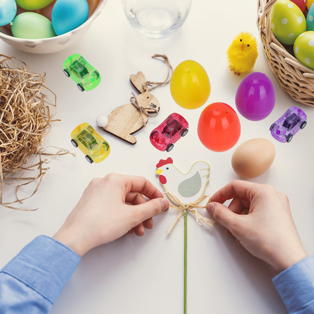 12 Set Easter Surprise Egg and Car Toy for Children Toddlers O54948