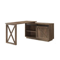Walnut Oak L-Shape Desk U8580