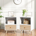 Set of 2 Nightstands with 1 Drawer and Open Shelf G870982