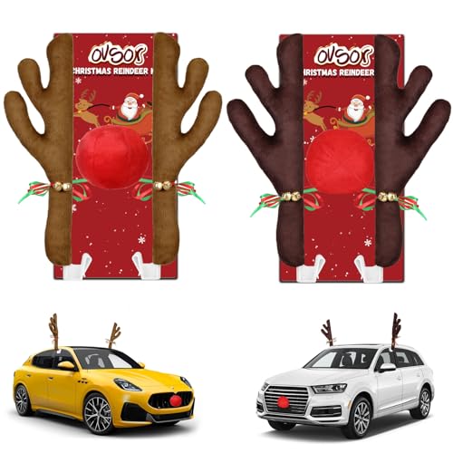Christmas Reindeer Car Kit with LED and Jingle Bells S33636