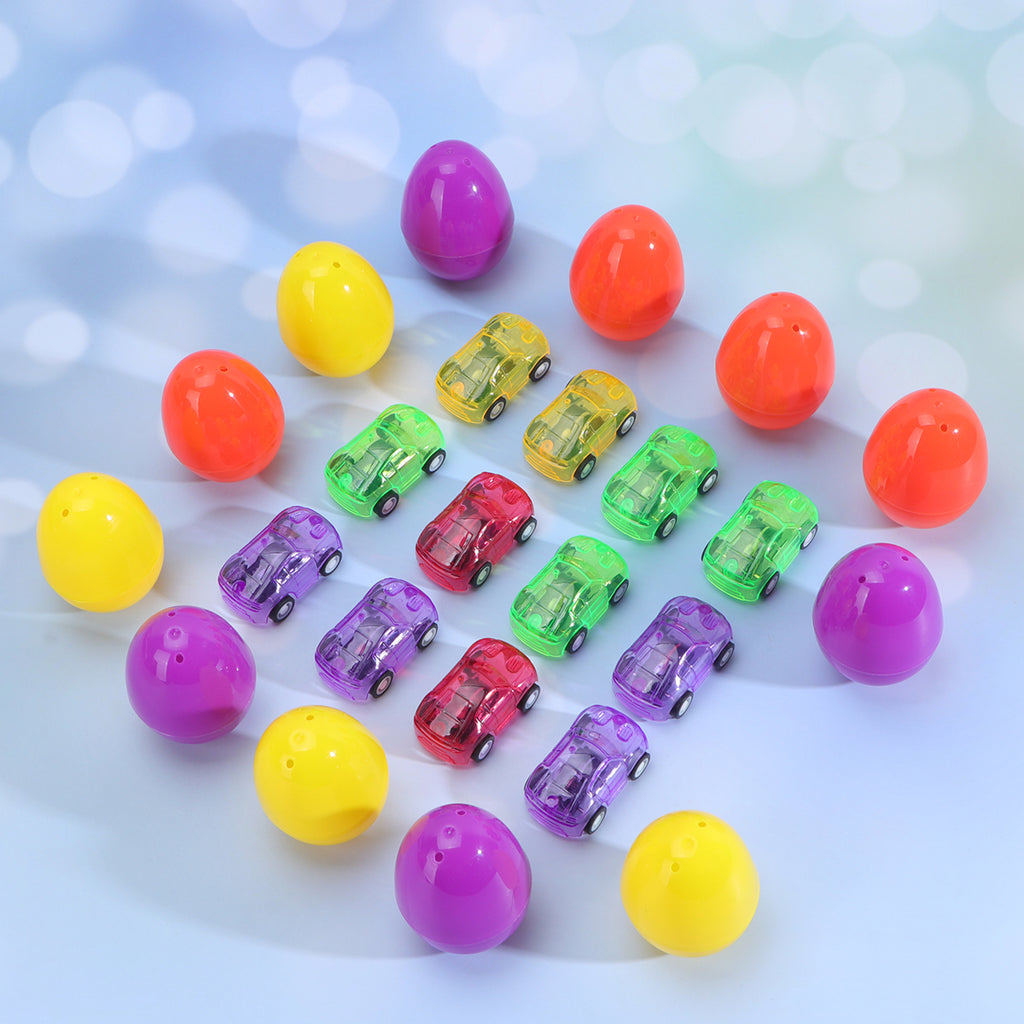 12 Set Easter Surprise Egg and Car Toy for Children Toddlers O54948
