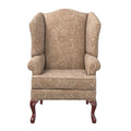Cream Chenille Wingback Accent Chair H212