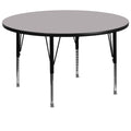 60'' Round Grey Thermal Laminate Activity Table S75522