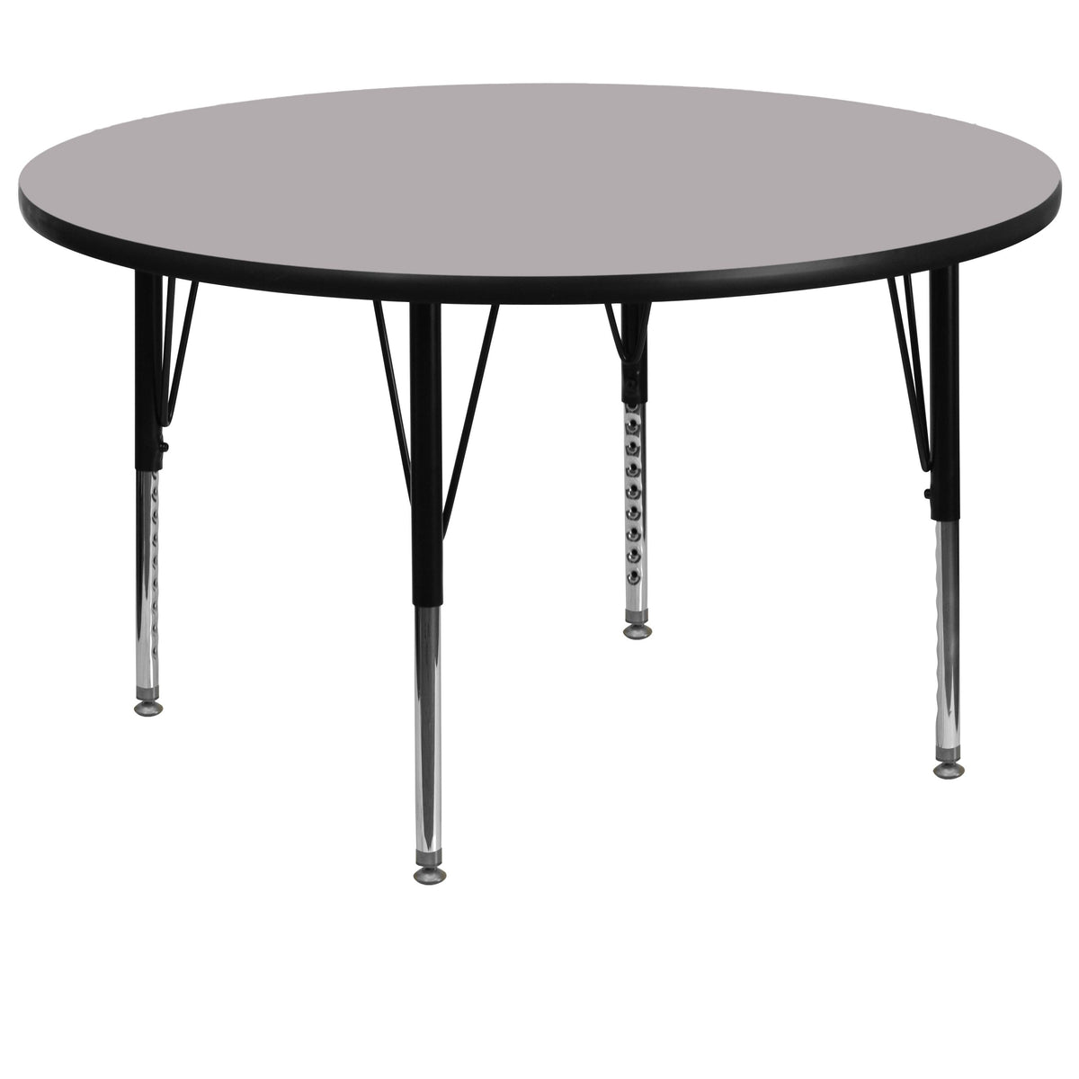 60'' Round Grey Thermal Laminate Activity Table S75522