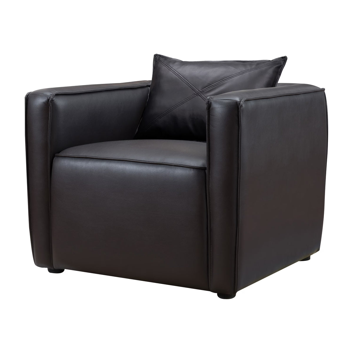 Gray Faux Leather Accent Chair C17263