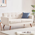 Beige Tufted Loveseat Sofa I72946