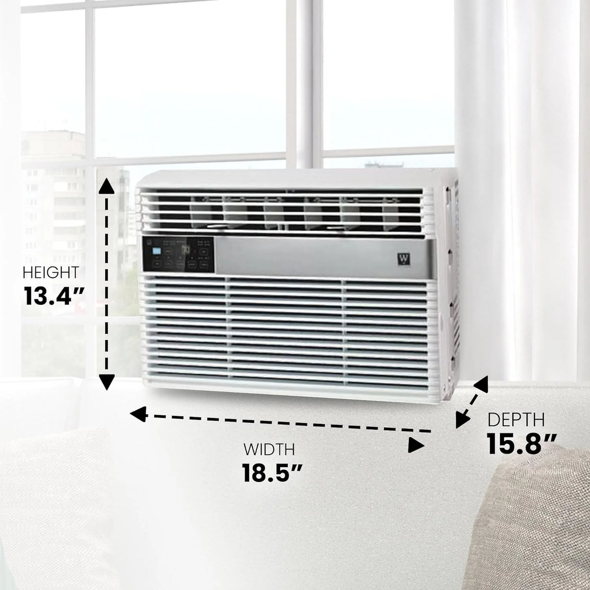 8,000 BTU 3-Speed Window Air Conditioner with Mesh Filter, White H769