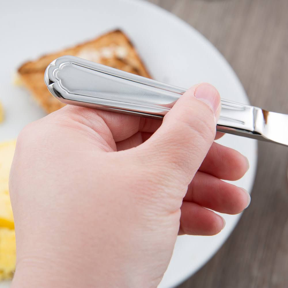 18/0 Stainless Steel Bread and Butter Knife - 36/Case A48701