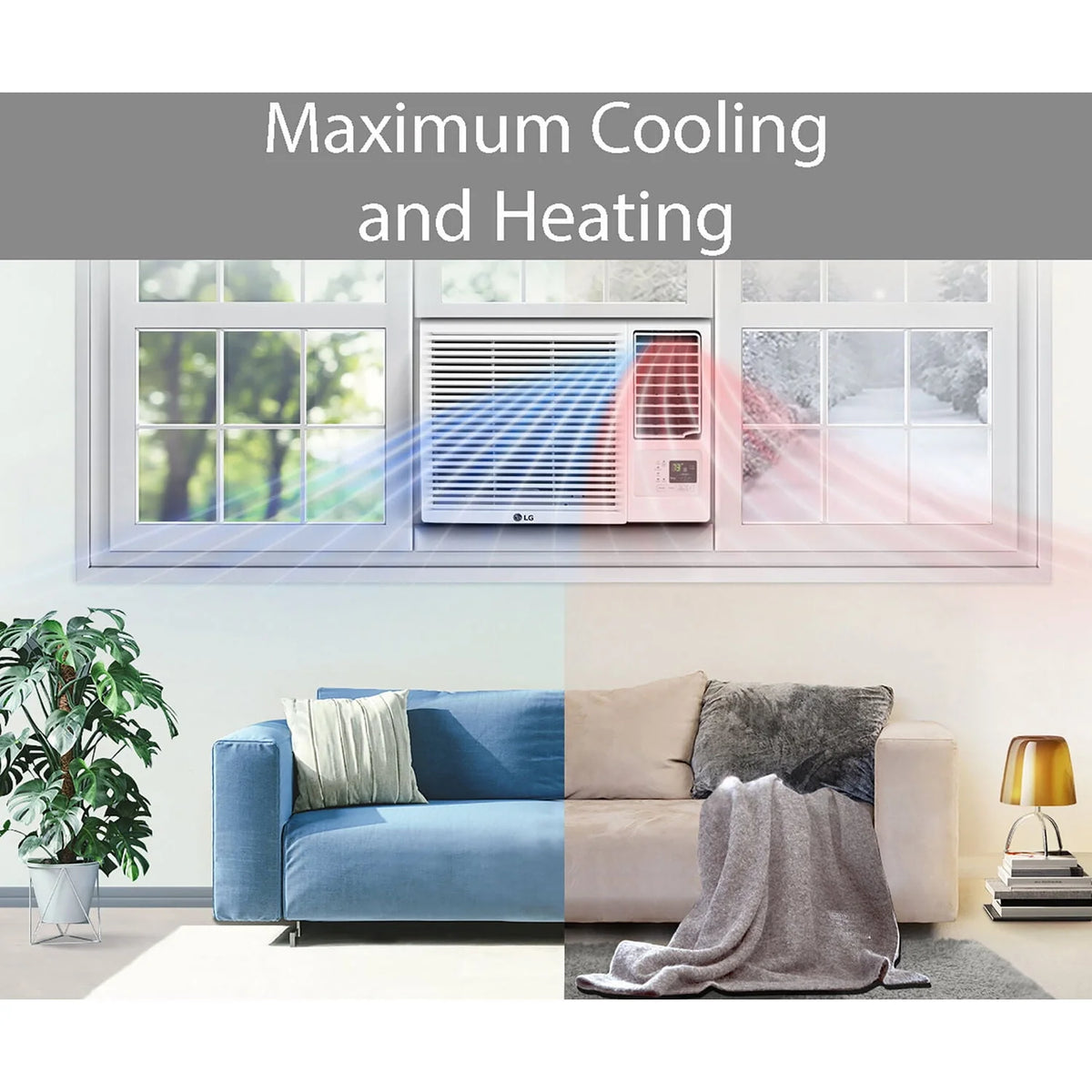 12,000 BTU Heat and Cool White Window Air Conditioner N6987