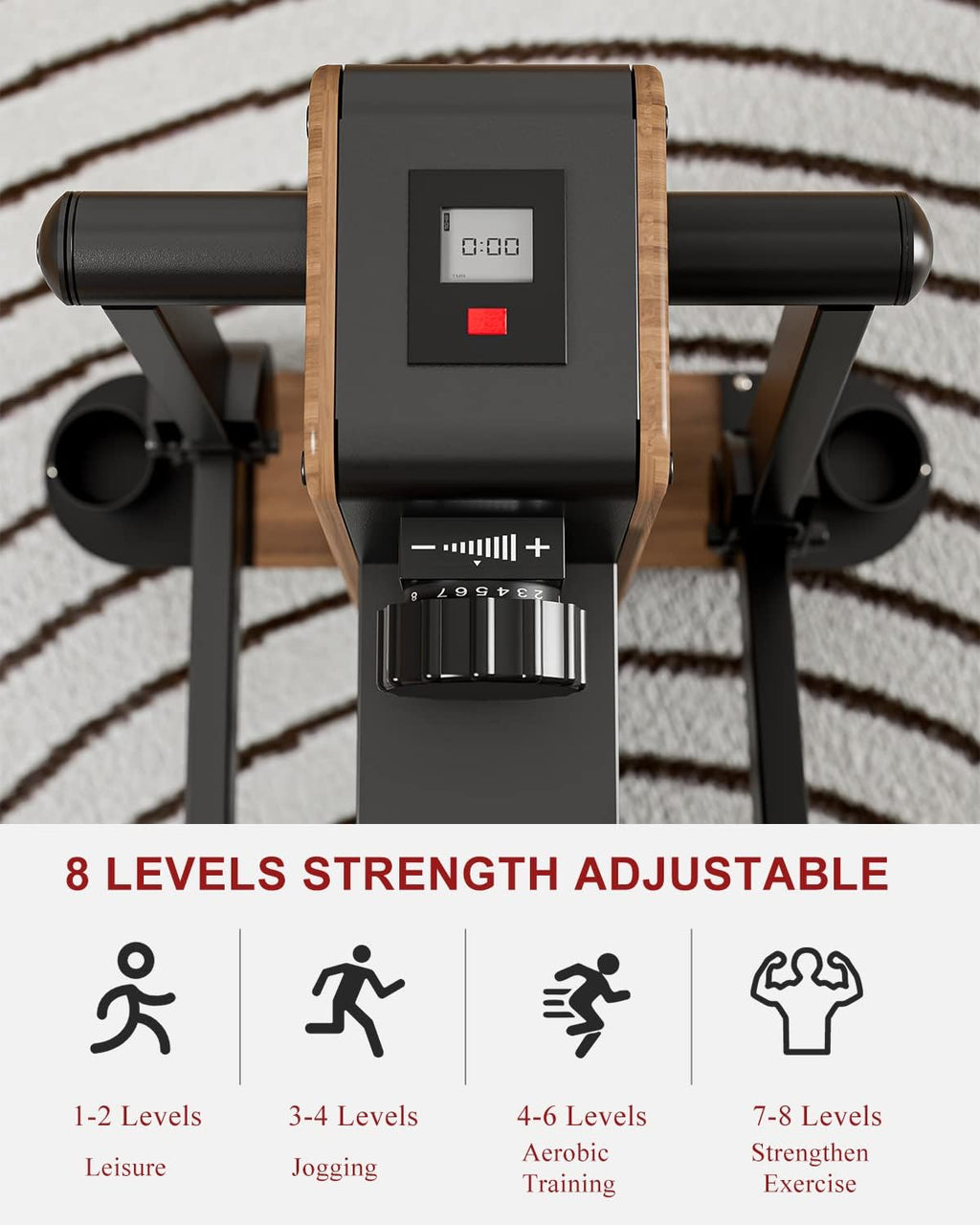Elliptical Exercise Machine with Adjustable Magnetic Resistance and Digital Monitor G8677