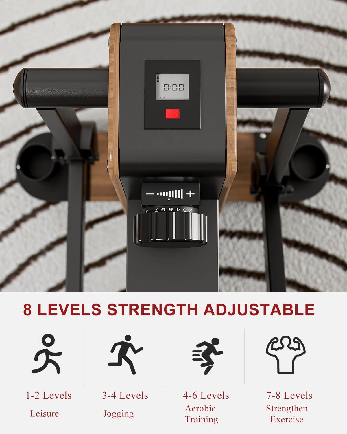 Elliptical Exercise Machine with Adjustable Magnetic Resistance and Digital Monitor G8677