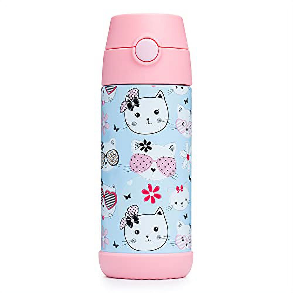 12oz Insulated Stainless Steel Kids Water Bottle with Straw P224480