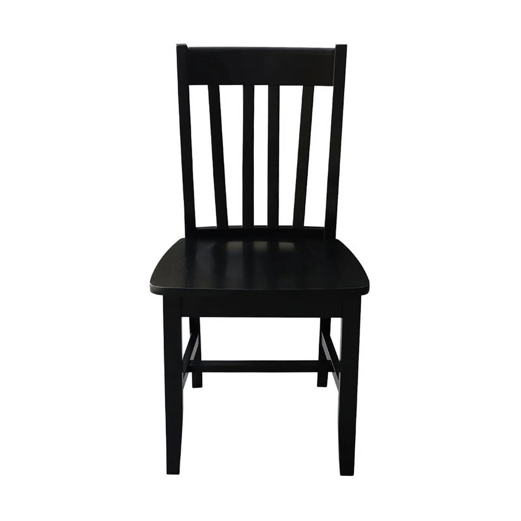 Black Wood Dining Chair Set of Two X345881