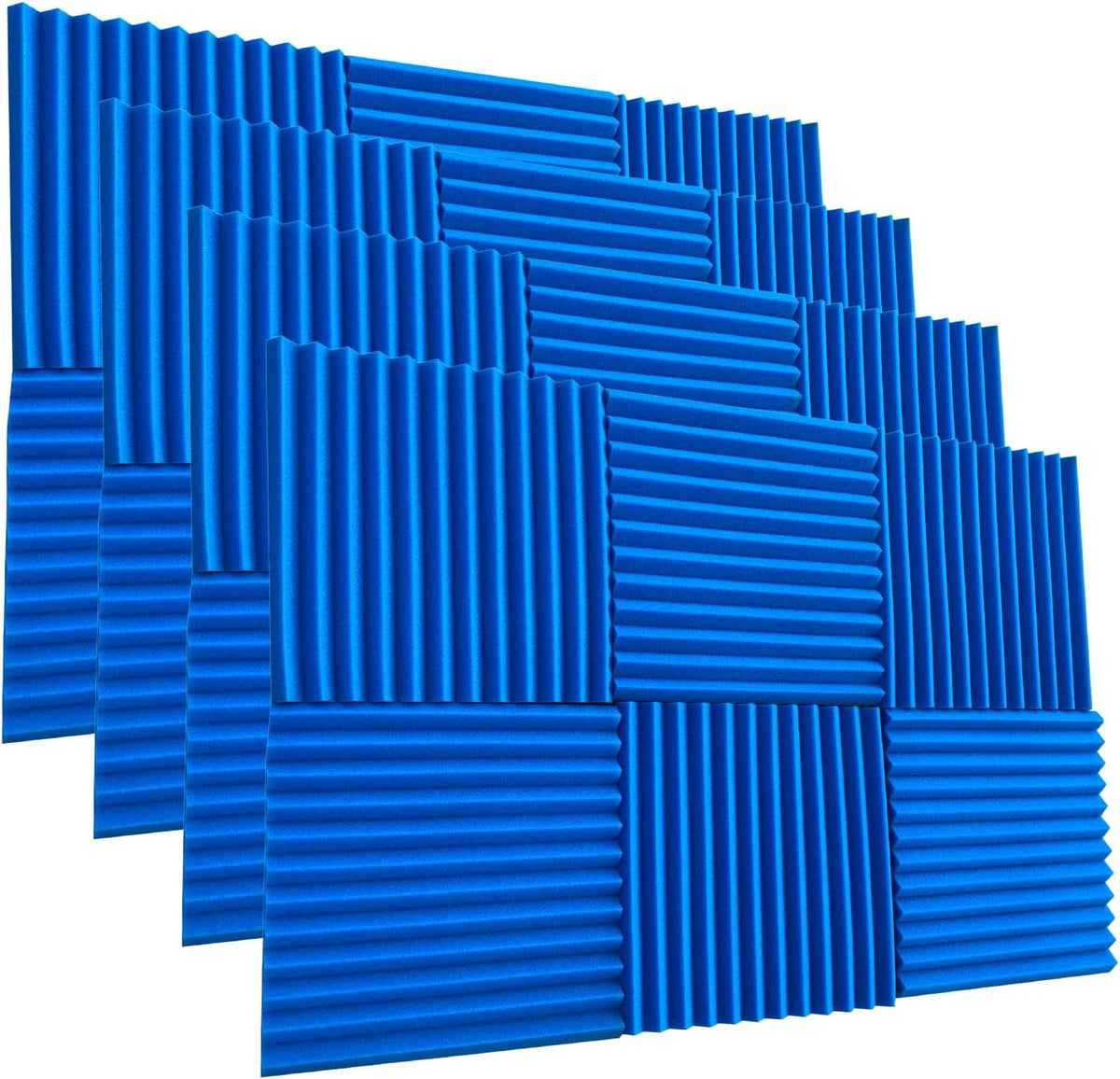 24 Pack Acoustic Panels, 12 Purple 12 Black Sound Proof Foam Panels P309