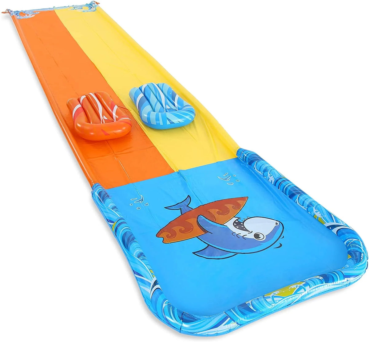 20ft Inflatable Water Slide with 2 Bodyboards Lanes C6439