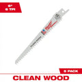 6 TPI Reciprocating Saw Blades 5-Pack F418